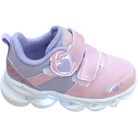Resim Cool Cayt Bebe Işıklı Spor Ayakkabı Pudra Beyaz - Pembe 