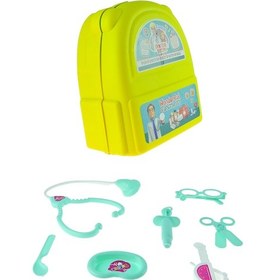 Resim Seti Sırt Çantalı Set 7 Parça Set Oyuncak Doktor 