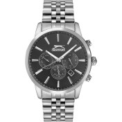 Resim Slazenger SL.09.1812.2.05 Erkek Kol Saati | Siyah Kadran, Silver Çelik Kordon, 44 mm 