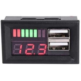 Resim Hobi Mekatronik Kırmızı Led Ekran Dijital Voltmetre Usb 5v 2a Çıkışlı Dc12v 