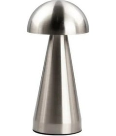 Resim Mien Dokunmatik Ledli Şarjlı Gümüş Abajur 21cm Mien-1054 Gümüş 