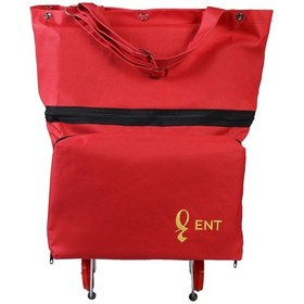 Resim ENTRKLM DEFNE DİREKLİ, DİK DURABİLEN VE KATLANABİLİR SEYAHAT VE ALIŞVERİŞ ÇANTASI 