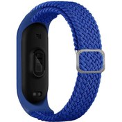 Resim Xiaomi Mi Band 4 Uyumlu Krd-49 Örgü Zore Kordon-mavi 