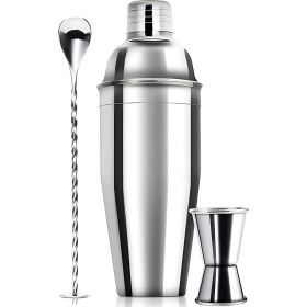 Resim Mediterian 3 Parça Kokteyl Shaker Seti, Şık ve Kullanışlı, Eğlenceye Uygun 
