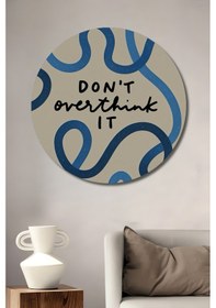 Resim Soyut Sanat Desenli Ahşap Tablo Yuvarlak Duvar Tablosu--145--- 30 X 30 