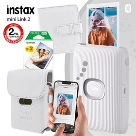 Resim Instax mini Link 2 Beyaz Akıllı Telefon Yazıcısı ve Çantalı Hediye Seti 1 