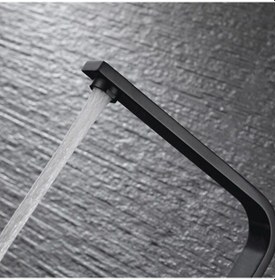 Resim Inventa Siyah Kare T-Mix Lavabo Bataryası 