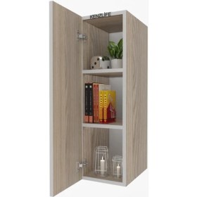 Resim Kenzlife mutfak dolabı irem 060.030.32 crd 2 raflı kapaklı ofis banyo kiler evrak kitaplık 