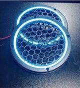 Resim ARTIPOZİTİF 20cm Buzmavisi Neon Işıklı Hoparlör ve Midrange Kapağı 1takım (2adet) Vidalanabilir 