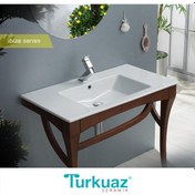 Resim Turkuaz Cerastyle İbiza Tezgah Üstü Dolap Uyumlu Lavabo 71 / 70Cm Hariç 