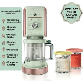 Resim 709 Ml, Frappe, Ninja Creami Deluxe 10-In-1 Dondurma Makinesi (Frozen Yoğurt) Yedek Dondurma Kaplı 