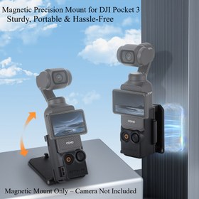 Resim 1 adet HOME TIMES Manyetik DJI Osmo Pocket 3 Montaj - Taşınabilir, Ayarlanabilir, Kaymaz Silikon Ped, Çok Açı, Sağlam ve Dayanıklı Masaüstü Standı, Vlog ve Fotoğrafçılık için, Şarj Edilmemiştir 