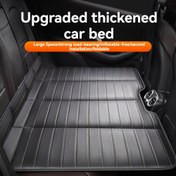 Resim 1 adet Katlanabilir Araba Arka Koltuk Yatağı, Taşınabilir Seyahat Yatağı, Köpek Araba Koltuk Kılıfı, Çoğu Araba/SUV/Kamyon için Uygun, Kamp ve Yolculuklar için Konkav Tasarım RV Yatakları 
