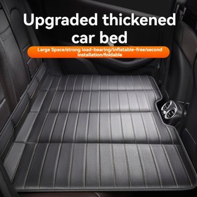 Resim 1 adet Katlanabilir Araba Arka Koltuk Yatağı, Taşınabilir Seyahat Yatağı, Köpek Araba Koltuk Kılıfı, Çoğu Araba/SUV/Kamyon için Uygun, Kamp ve Yolculuklar için Konkav Tasarım RV Yatakları 