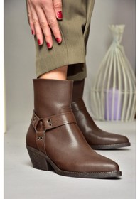 Resim Fox Shoes T404400609 Kahverengi Kalın Topuklu Kadın Bot Kahverengi-suni Deri Kahverengi 