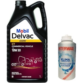 Resim Mobil Delvac Legend Commercial Vehicle 10W-30 Motor Yağı 7 L + İnterwax Klima Temizleyici 150 ML 