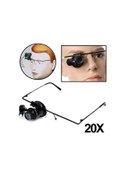 Resim Led Işıklı 20x Gözlük Tipi Saat Onarım Büyüteç 