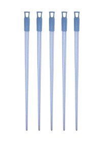Resim Kaplamalı Alüminyum Metal Vidalı Çizgili Renkli Fırça Faraş Süpürge Çeksil Sap Sapı - 120 Cm. - 5 Adet 
