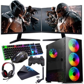 Resim I7 12700F 16GB 120GB SSD 1TB HDD 6GB GTX1660S Çift 24" Monitörlü (Gaming SET) Rogame