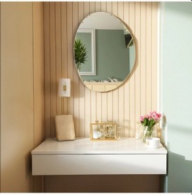 Resim Makyaj Masası Dresuar Mdf Çekmeceli Duvara Montajlı Dolap 80 Cm Beyaz 