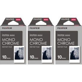 Resim Fujifilm Instax Mini Monochrome Siyah-beyaz 10x3 Film Seti 