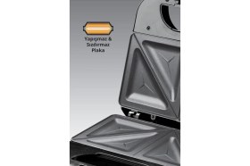 Resim KSM-2405T Yapışmaz Plakalı Tost Makinesi 