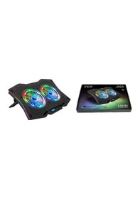 Resim Inc-607 2 Fanlı Rgb Arrax Notebook Soğutucu, Siyah 