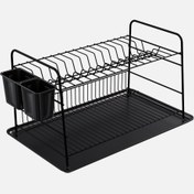 Resim Metaltex Dikdörtgen 2 Katlı Tablalı 45x30x28 cm Pvc Kaplama Bulaşıklık 