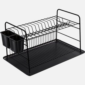 Resim Metaltex Dikdörtgen 2 Katlı Tablalı 45x30x28 cm Pvc Kaplama Bulaşıklık 