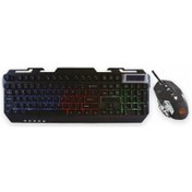 Resim Mopal Laser Mekanik Hisli Kablolu Klavye Mouse 