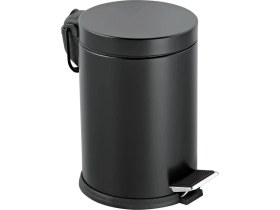 Resim Pucutun Premium Serisi 3 Litre Hacimli Paslanmaz Banyo-Mutfak Pedallı Çöp Kovası Siyah 