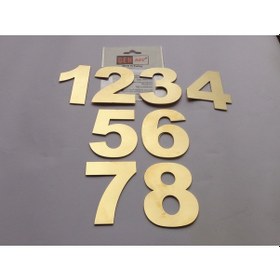 Resim 8Cm Kapı Daire Villa Numarası Paslanmaz Metal No:12345678 