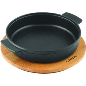 Resim Lava Döküm Kayın Servis Altlıklı Güveç Kabı Ø 17 Cm Siyah 