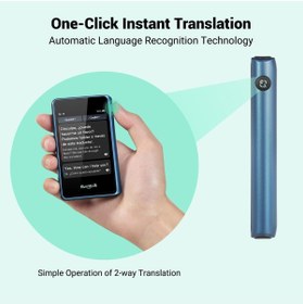 Resim Fluentalk T1 Mini Dil Tercüme Cihazı Mavi 