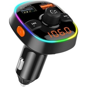 Resim Shineyee Qc3.0 Hızlı Şarjlı Araç Bluetooth Mp3 Çalar Araç Fm Vericisi Göz Kamaştırıcı Atmosfer Işığı-15 Xq 