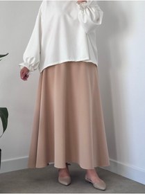 Resim CHUL SCUBA KLOŞ ETEK -BEJ- GENİŞ BEDEN ARALIĞI 