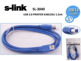 Resim S-LINK SL-3040 Usb 3.0 Yazıcı ve Hdd Kutu 1.5mt Kablo 