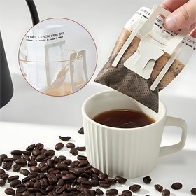 Resim 100/200 adet Saplı Tek Kullanımlık Kahve Filtre Torbaları, İtalyan Espresso & Çay Demleme için Asılabilir Kulak Tasarımı - Ev ve Ofis Kullanımı İçin Mükemmel 