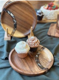 Resim Akasya Pasta Tabak 20cm Renkli 