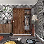Resim Kenzlife gardırop sürgülü kapaklı kapılı karanfil120 cvz gardolap dolap 