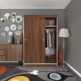 Resim Kenzlife gardırop sürgülü kapaklı kapılı karanfil120 cvz gardolap dolap 