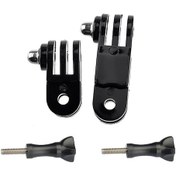 Resim Tip A 2 Vidalı-uzun Ve Kısa Ayar Kolu Düz Eklemler 3 Yollu Montaj Gopro Hero 10 9 8 7 6 5 Sjcam Xiaomi Yi 4 K Eken H9 Go Pro Aksesuarları 