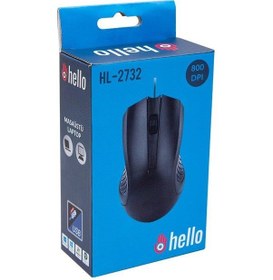 Resim Hello Hl-2732 Usb Kablolu Siyah 800 Dpı Mouse 