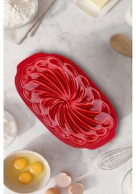 Resim Emsan Flora Baton Döküm Kek Kalıbı Kırmızı 23 Cm 