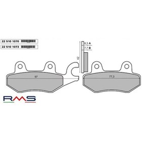Resim Kawasakı Z 250 Sl Ön Fren Balata Rms (481419294) 