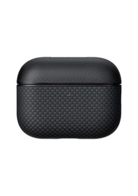 Resim Apple Uyumlu AirPods Pro 3 Kılıf 1500d Aramid Fiber Pitaka Classic Serisi Black-grey Twill Kapak Siyah-gri Siyah - Gri 