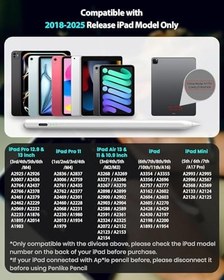 Resim Apple iPad ile uyumlu için Kalem 2025-2018 iPad A16/11-10 Nesil için Hızlı Şarjlı Stylus Kalem Air 11"/13" M3/M2/5-3.Nesil Pro 13"/11"/M4/12.9" Mini A17 Pro Avuç İçi Reddetme Eğim Hassasiyeti 