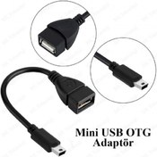 Resim Derwell V3 Kablo 5 Pin Mini Usb Erkek Usb Dişi Aparat Oto Teyp Flash Bellek Mini Usb Otg Dönüştürücü Siyah 