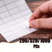 Resim 200/520/1000 adet Çıkarılabilir Etiketler Sticker'lar - Beyaz Elmas Sanat Sticker'ları, Küçük Boş İsim Sayısı Boyama Etiketleri, Ofis, Ev DIY, Takı Yapımı, Ekran ve Ambalaj Malzemeleri, Ofis Düzenleme için Kendinden Yapışkanlı Dikdörtgen Etiketler | Minimalist Tasarım | Kendinden Yapışkanlı Etiketler 