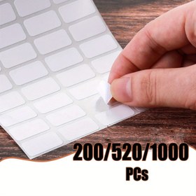 Resim 200/520/1000 adet Çıkarılabilir Etiketler Sticker'lar - Beyaz Elmas Sanat Sticker'ları, Küçük Boş İsim Sayısı Boyama Etiketleri, Ofis, Ev DIY, Takı Yapımı, Ekran ve Ambalaj Malzemeleri, Ofis Düzenleme için Kendinden Yapışkanlı Dikdörtgen Etiketler | Minimalist Tasarım | Kendinden Yapışkanlı Etiketler 